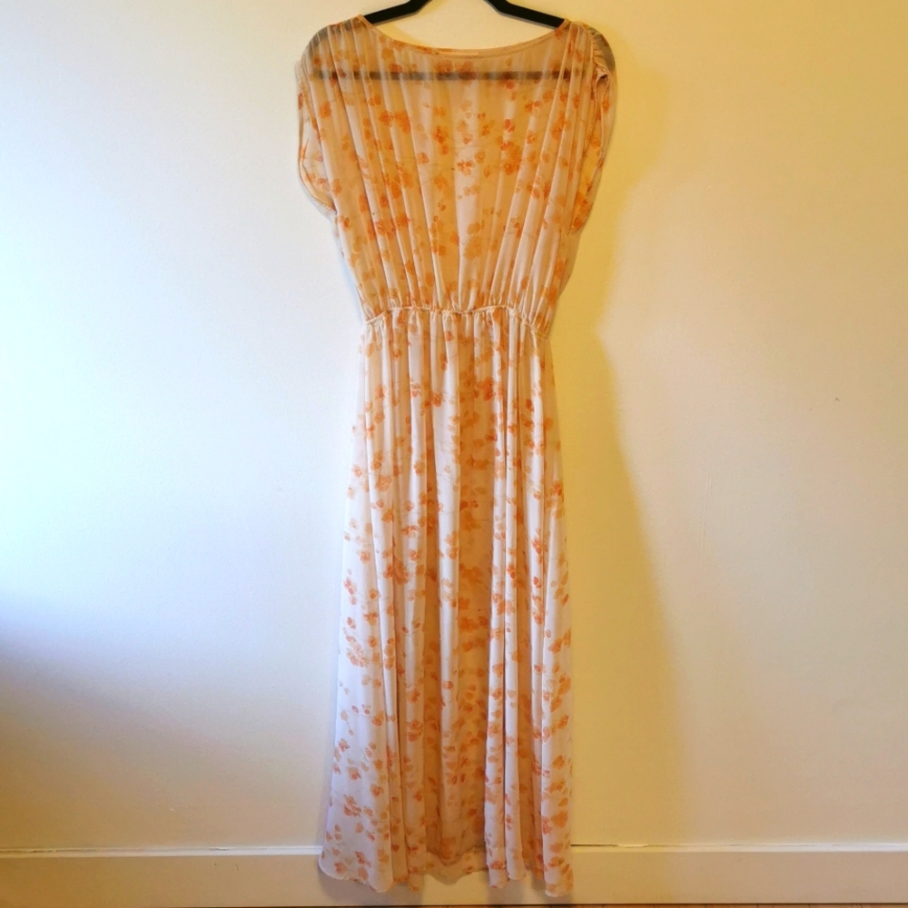 Boho Floral Sheer Maxi Dress